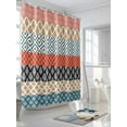 thumbnail image 3 of Shower Curtain Boho Stripe Tribal Vintage Shower Curtains for Bathroom, Waterproof Polyester Shower Curtain Set with Hooks, Extra Long 72" x 84" Bohemian Style Pattern, 3 of 6