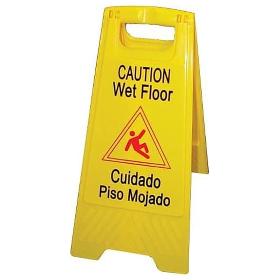 Winco WCS-25 Yellow Wet Floor Caution Sign