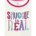 thumbnail image 3 of Wonder Nation Toddler Girls' Snuggle Cotton Sleep Set, 2 Piece, 3 of 3