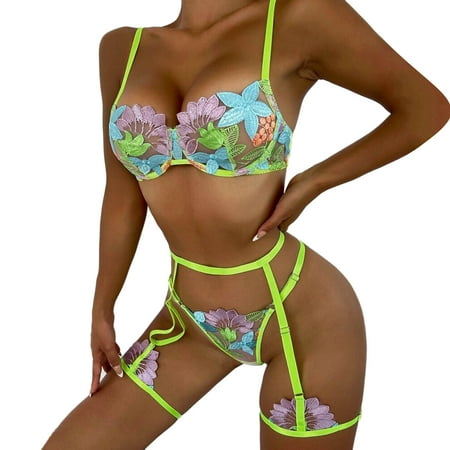 

ZMHEGW Women Exotic Set Strappy Lace Bra And Panty Sets Sets Valentine Underwear Plus Size Lingerie Sets