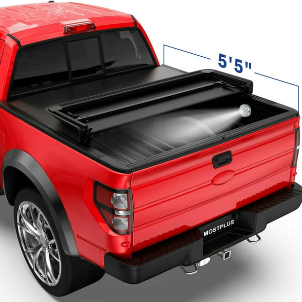 5.5FT 3 Fold Soft Truck Bed Tonneau Cover For 20152022 Ford F150 F150