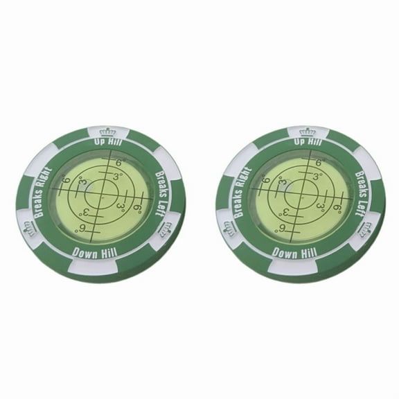 2X Golf Putter Reader Golf Training Aid Golf Ball Marker Golf Accessories Gifts Green,2 x Slope Reader,Green