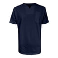 thumbnail image 4 of FRSASU Mens Short Sleeve Pocket T-Shirts Casual Summer Cotton V Neck Tee Tops Navy, 4 of 5