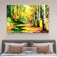 thumbnail image 4 of Póster de lienzo con pintura al óleo de bosque de álamos, decoración de dormitorio, paisaje deportivo, decoración de oficina, regalo, estilo marco, 20 x 30 cm, 4 of 8