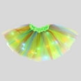 thumbnail image 4 of AURIGATE Toddler Baby Girl Skirt Toddler Girls Cute Party Dance Rainbow Color LED Be Luminous Net Yarn Tulle, 4 of 4