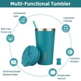 thumbnail image 5 of BJPKPK 18oz Tumbler With lid And Straw Stainless Steel Travel Coffee Mug Insulated Tumblers Cups,Laguna, 5 of 5