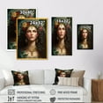 thumbnail image 4 of Designart Woman In Floral Head Piece Canvas Wall Art, 4 of 5