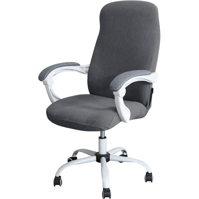 ORUYROP Office Chair-Arm Cover Stretchable Water Resistant Spandex Stretch Jacquard Computer Chair Slipcover for Desk Chairs L Green