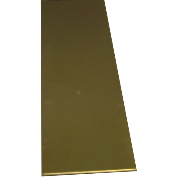 K&S 8240 Decorative Metal Strip, 1/4 in W, 12 in L, 0.032 in Thick, Brass Mill
