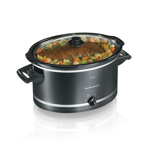 Hamilton Beach Slow Cooker, Crock Black 8 Quart Slow Cookers