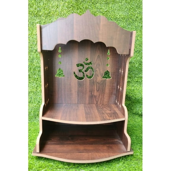 Wooden Readymade Wall Hanging Puja Temple for Home God Stand for Pooja Room Mandir Wood Devghar Stand for Office and Shop
