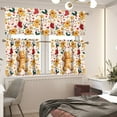 thumbnail image 2 of Yuyamidu Gingerbread Man Kitchen Curtain Valance and Tiers 3 Panel Set Soft Bathroom Window Curtain with Rod Pocket Easy to Install Contemporary Trendy Valances Home Decor, 2 of 5