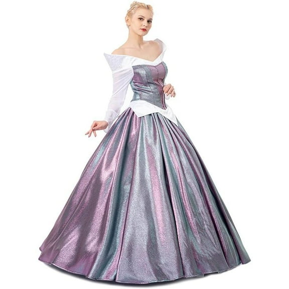 Women's Aurora Inspired Color Changing Luxury Princess Gown Off Shoulder Dress