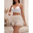 thumbnail image 3 of DARING DIVA Women's Lace Trim Ice Silk Slip Shorts XL Beige, 3 of 7