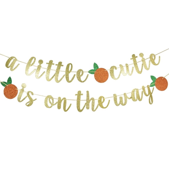A Little Cutie Is On The Way Banner, Citrus Banner,Orange Theme Birthday, Cutie Baby Shower, Little Cutie Birthday Party Decor