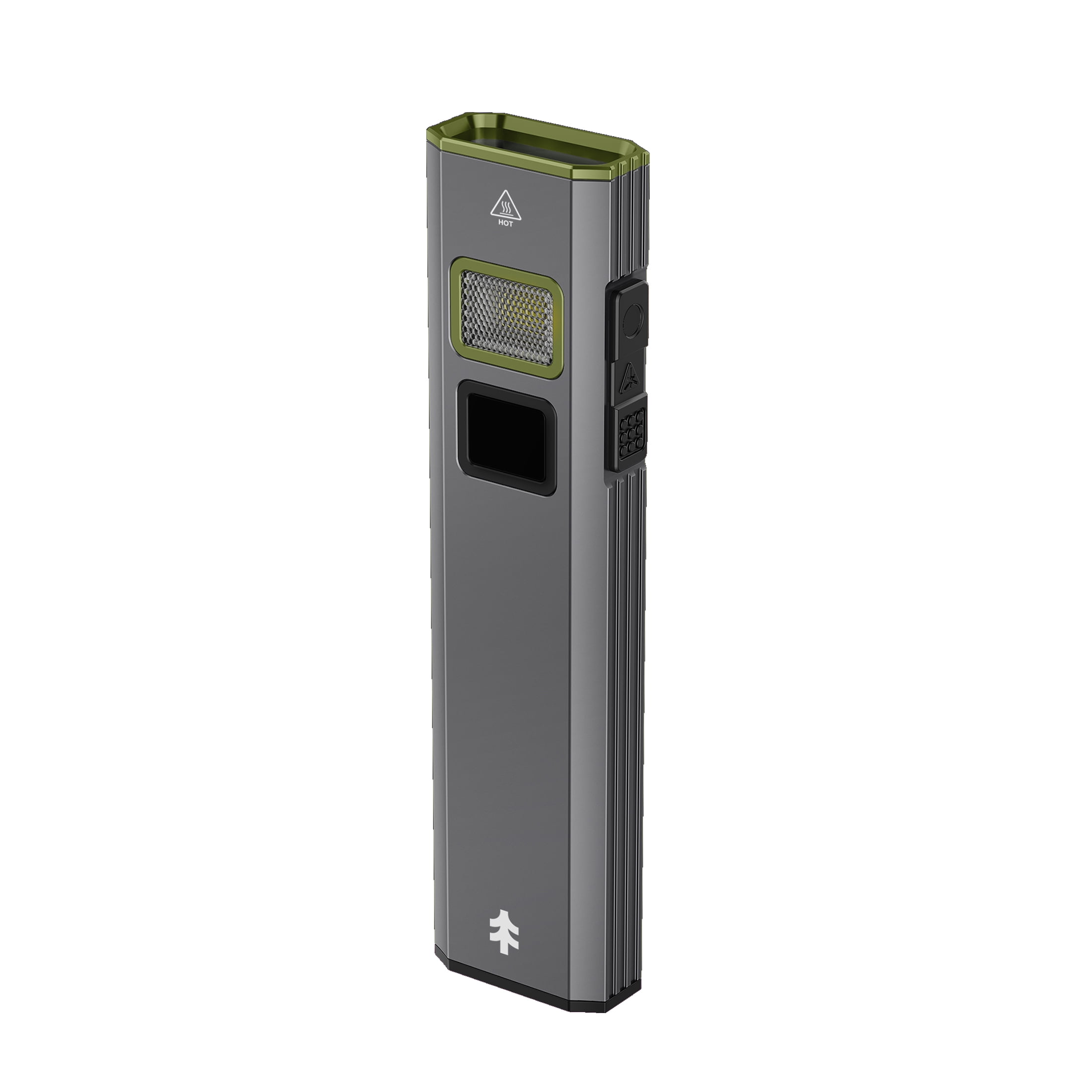 Swiss Tech Dunn 2500 Lumen Flat EDC Rechargeable LED Flashlight with Laser, OLED, IP67