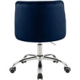thumbnail image 4 of Meridian Furniture Arden Swivel Adjustable Navy Velvet and Chrome Office Chair, 4 of 6