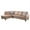 Beige, variant on Ponliving 97" 2 Pieces L-Shaped Sectional Sofa With Pillows For Living Room Brown Microfiber Left Hand Facing