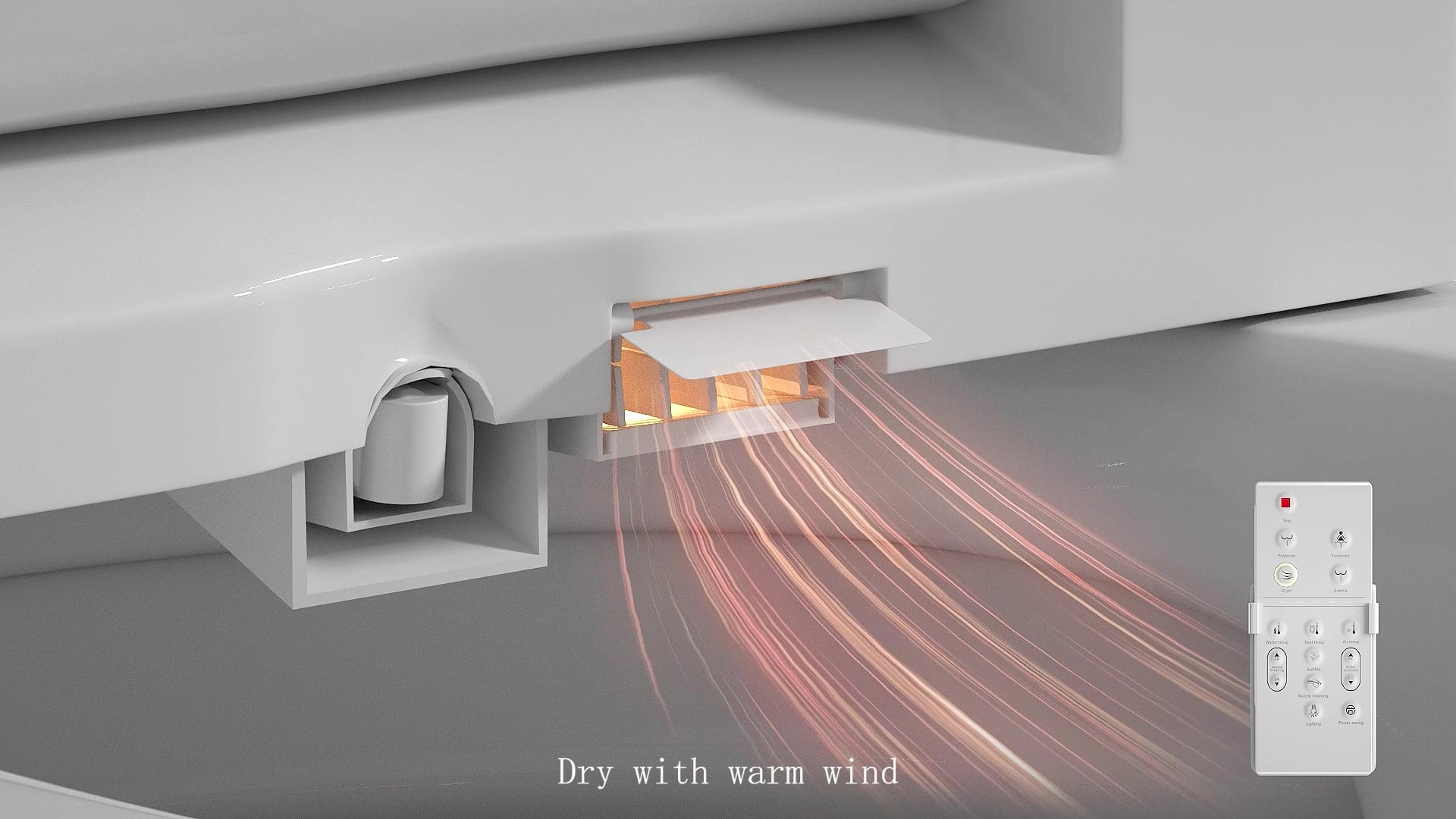 Euroto 6828 Smart Toilet Bidet Luxury Seat, Unlimited Warm Water, Nightlight, White, 1 Piece