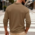 thumbnail image 6 of RongHuan Waffle Shirts for Men Stylish V Neck Textured Tops Classic Fit Long Sleeve Tshirt Solid Color Shirt, 6 of 7