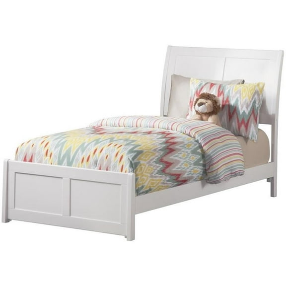 Leo & Lacey AFI Portland Twin XL Wood Foundation Bed Frame in White