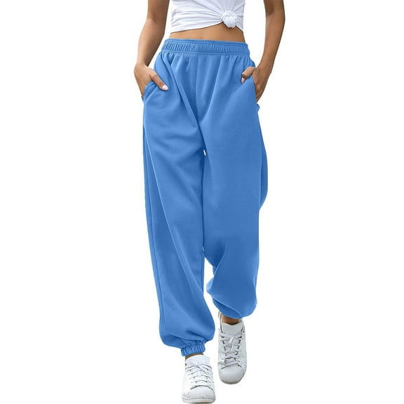 Yangnuo Womens Travel Pants Womens Elastic Trendy Pants Fashion Women's Casual Solid Color Stretch Waist Pocket Long Pants Trousers