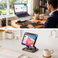 thumbnail image 3 of SupeDesk Laptop Stand with 360° Rotating Wooden Base & Storage, Adjustable Laptop Desk Stand, Ergonomic Laptop Riser with Silicone Pads for Laptops, Notebooks & Tablets, 3 of 8