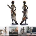 thumbnail image 1 of Estatuilla de Mujer Africana BLESIY Tribal Ornamento 2 Piezas, 1 of 8