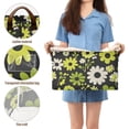 thumbnail image 5 of Yayeee Foldable Storage Basket for Shelves with Handles Waterproof Cloth Bins, Green Flower Pattern, 5 of 7