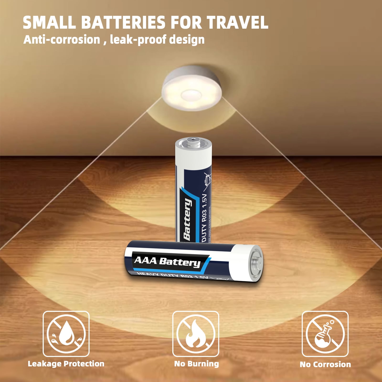 Yelikex AAA Battery 56 Pack, Dual A Battery 1.5V R6P, Suitable for Home and Electronic Devices, 10-year Shelf Life