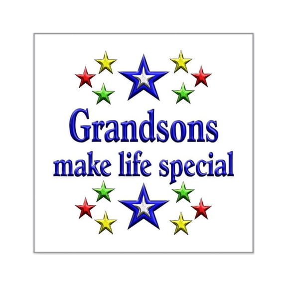 CafePress - Grandsons Are Special Square Sticker 3 X 3 - Square Sticker 3" x 3"