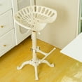thumbnail image 3 of Sungmor Cast Iron Tractor Seat Bar Stool, 26 to 32 Inch Adjustable Height Counter Chair, 1 Count, White, 3 of 7