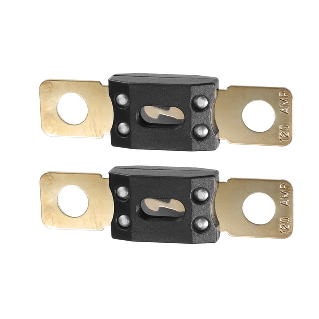 Unique Bargains 2pcs High Current Fuse 120A Audio CD ANM Fuse Bolt on Fuse for Car Motorcycle Boat Zinc Alloy