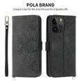 thumbnail image 2 of Jiahe Cover Case Compatible With iPhone 14 Pro Max,Magnetic Wallet Flip Cover with Card Holder Kickstand Design Crossbody Strap Embossed PU Leather Folio Cover for iPhone 14 Pro Max, Black, 2 of 10