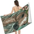thumbnail image 2 of PHYHOO Cute Horse Print Large Lightweight Microfiber Towel Super Absorbent Sand Free Thin Pool Towel for Beach Travel Sports Pool Bath Camping 30x60in, 2 of 8