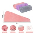 thumbnail image 2 of Paquete de 3 toallas de microfibra ultrasuaves para el cabello para mujer, toalla de secado rápido, toalla para secar el cabello de microfibra súper absorbente, diadema antiencrespamiento para, 2 of 5