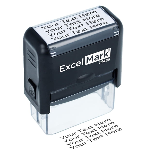 Sello de goma ExcelMark personalizado autoentintado (mediano)