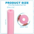 thumbnail image 2 of Uxcell Pipe Insulation Foam Tube, Pool Noodles Foam Tubing Cover for Swimming Pool Handle Heat Preservation Protective Sleeve Pink 13/16" (20mm) ID x 3.3FT x 2-3/4" OD, 2 of 7