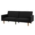 thumbnail image 4 of Poundex Modern Polyfiber Fabric Adjustable Convertible Sofa - Black, 4 of 5