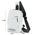 thumbnail image 4 of Spencer Sling Bag Crossbody Sling Backpack for Men Women Lightweight Daypack Cross Body Chest Bag for Travel Hiking, White, 4 of 12