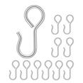 thumbnail image 1 of 10 Uds. Ganchos para cubierta de asiento de coche, almohadilla de Metal para asiento de vehículo, colgador de fijación, ganchos de Metal, pieza de cubierta de asiento de coche de 23mm, 1 of 8