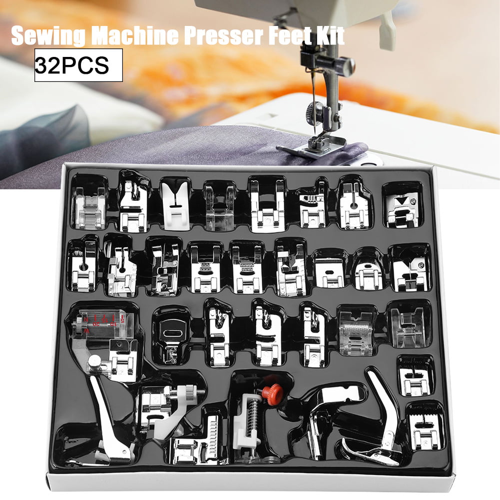 32pcs Domestic Sewing Machine Foot Presser Rolled Hem Feet for Brother Singer 