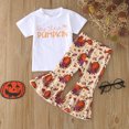 thumbnail image 4 of Vedolay Girls Fall Pants Set Girls Casual Clothes Soild Long Sleeve Pant Beach Set,Brown 2-3 Years, 4 of 5
