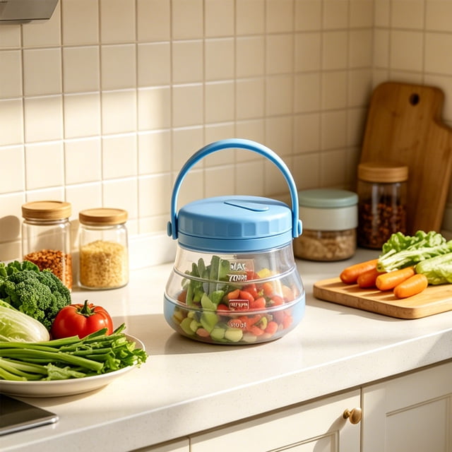Recipiente portátil de silicona para conservar la frescura de la fruta,ideal para bebidas frías,hielo,camping al aire libre y cocina.Organizador hermético para nevera.