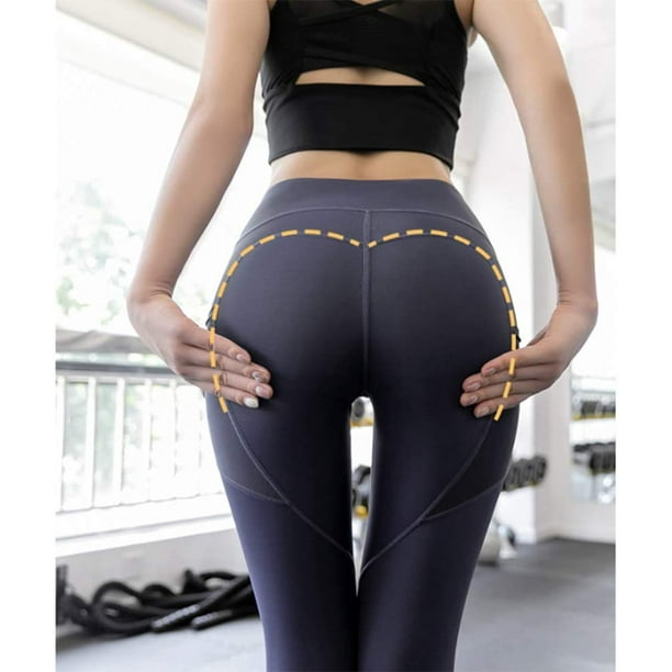 Ladies Fitness Pants, High-Waist Yoga Pants/Comfortable Hip-Lifting Elastic  Leggings, Sports Pants with Pockets,Tummy Control Workout Running 4 Way