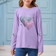 thumbnail image 5 of Auroural Toddler Girl Shirts 3T And 4T CUHK Printed Round Neck Top For Spring And Summer Casual Pullover Boys And Girls Long Sleeved Base Shirt Purple, 5 of 6