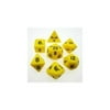 Yellow Solid Color 7 Piece Gaming Dice Set