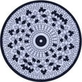 thumbnail image 1 of Ahgly Company Machine Washable Indoor Square Transitional Night Blue Area Rugs, 3' Square, 1 of 7