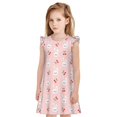 thumbnail image 1 of Balery Rabbit And Cherry Camisón de princesa para niñas, pijama de algodón con mangas abullonadas, suave y bonito.-Small, 1 of 6