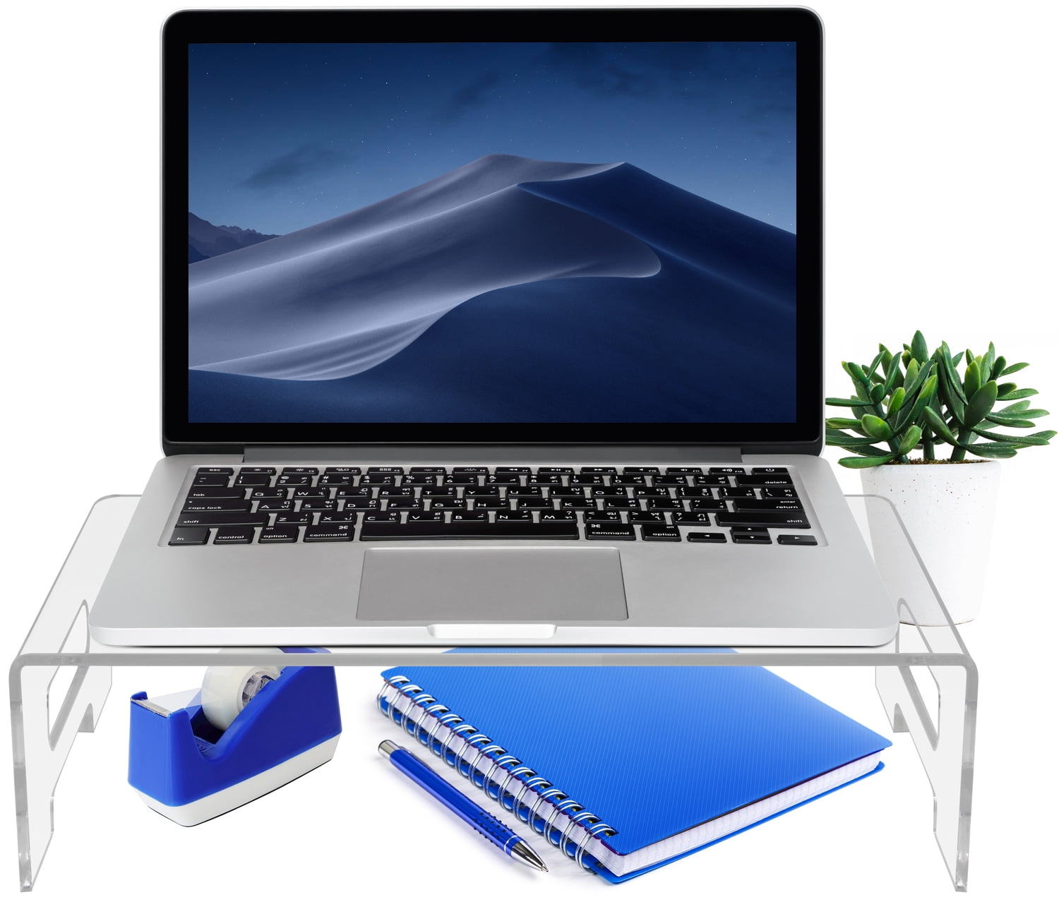 Sorbus Acrylic Monitor Stand: Laptop Riser with Handles, Keyboard Cover, Display Tray